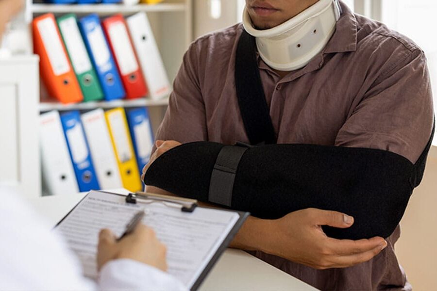 man in Houston, TX, before getting a catastrophic injury lawyer