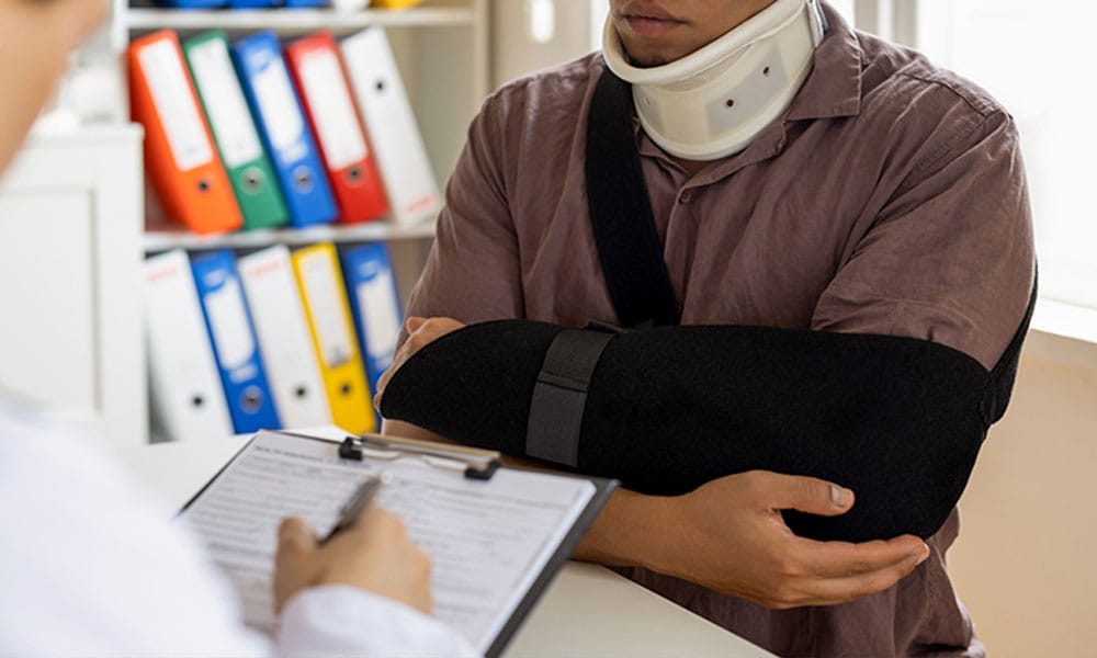 man in Houston, TX, before getting a catastrophic injury lawyer